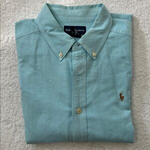 Ralph Lauren Boy’s Aqua Button Down Shirt, Size XL (18-20)